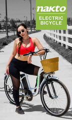 26" Adult Electric Bicycle City Sporting  6-Speed Ebike with Removable 36V Lithium Battery for Women Men