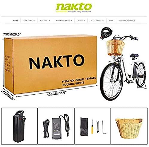 26" Adult Electric Bicycle City Sporting  6-Speed Ebike with Removable 36V Lithium Battery for Women Men