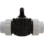 Custom Molded Products Diverter Valve, 2In Unions, 2-Way, Black