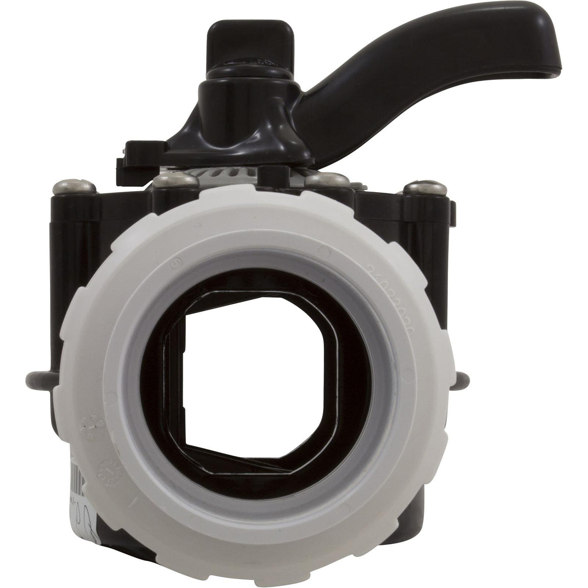 Custom Molded Products Diverter Valve, 2In Unions, 2-Way, Black