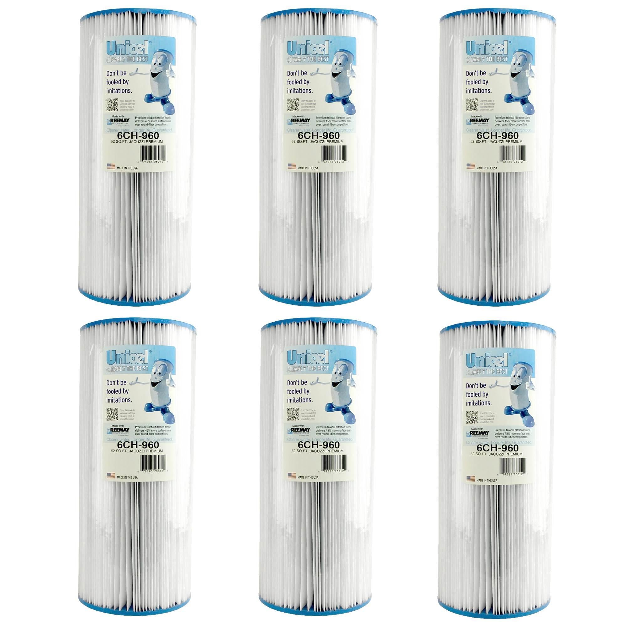 unicel 6ch-960 premium replacement pool spa filter cartridge (6 pack)
