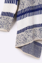 Asymmetric Hem Snap Front Printed Cardigans