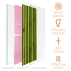 Heat Storm Electric Glass Heater, Indoor, Bamboo, HS-BAM-1648