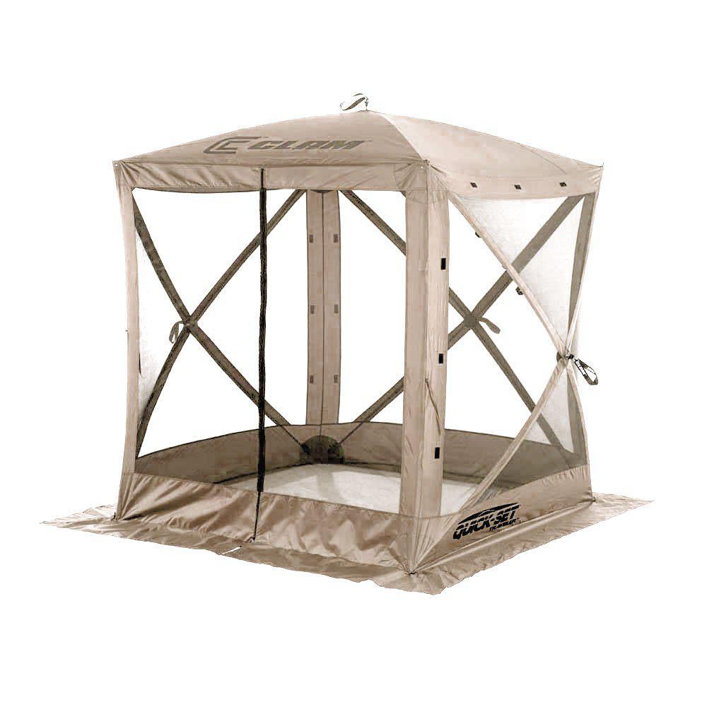 -Set Traveler Portable Tan Camping Outdoor Gazebo Canopy Shelter