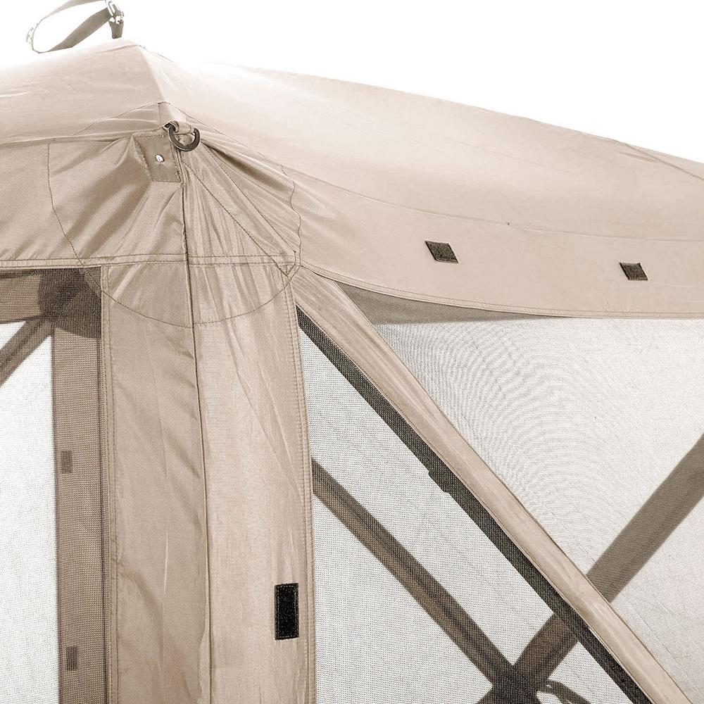 -Set Traveler Portable Tan Camping Outdoor Gazebo Canopy Shelter