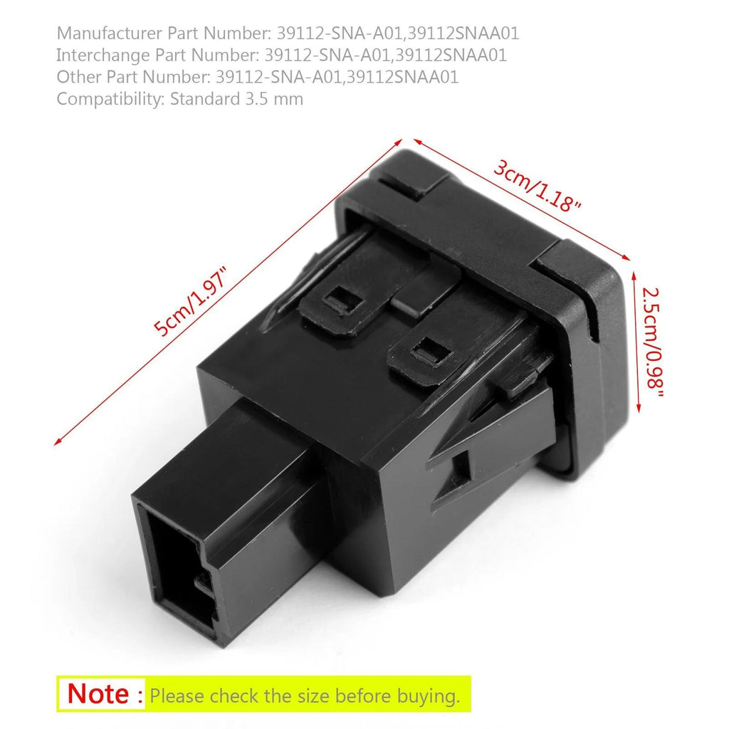 Auxiliary Jack Audio Video Jack 39112SNAA01 AUX For 2006-2011 Honda Civic Generic
