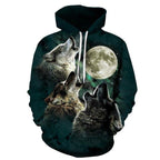 3d Hoodies Men Animal Pattern Printed Wolf Sweatshirt