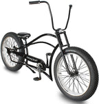 Tracer Siena 26 Inch Beach Cruiser Bike for Men, 1/7-Speed,Stretch Steel Frame,Three Piece Cranksets,Tripple Three Forks,Fat Alloy Rim 80mm,26×4.0 Fat Tire Bike,Mens Bike