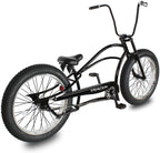 Tracer Siena 26 Inch Beach Cruiser Bike for Men, 1/7-Speed,Stretch Steel Frame,Three Piece Cranksets,Tripple Three Forks,Fat Alloy Rim 80mm,26×4.0 Fat Tire Bike,Mens Bike
