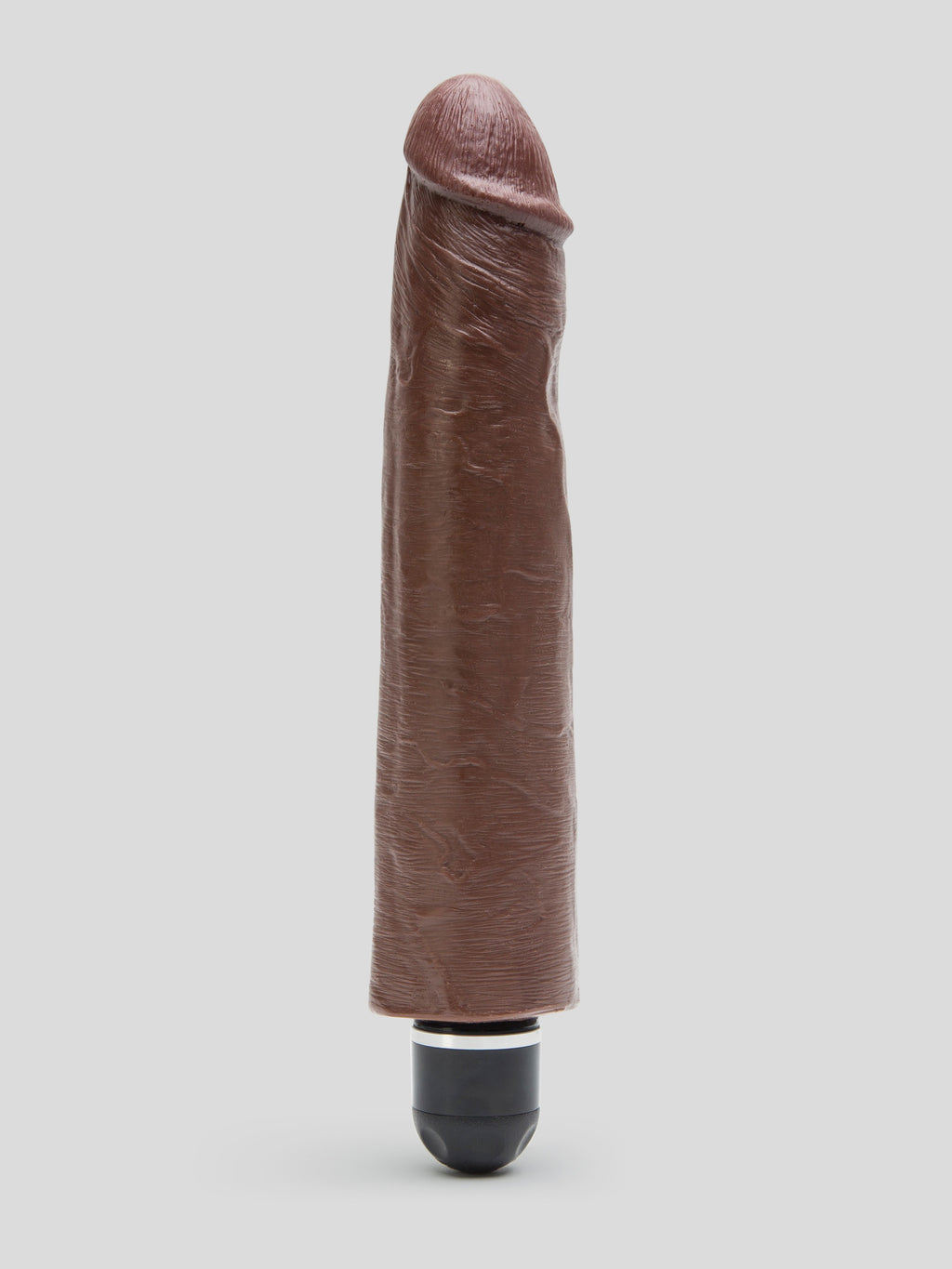 King Cock Whisper Quiet Realistic Dildo Vibrator 10 Inch, Flesh Brown | Flesh Brown