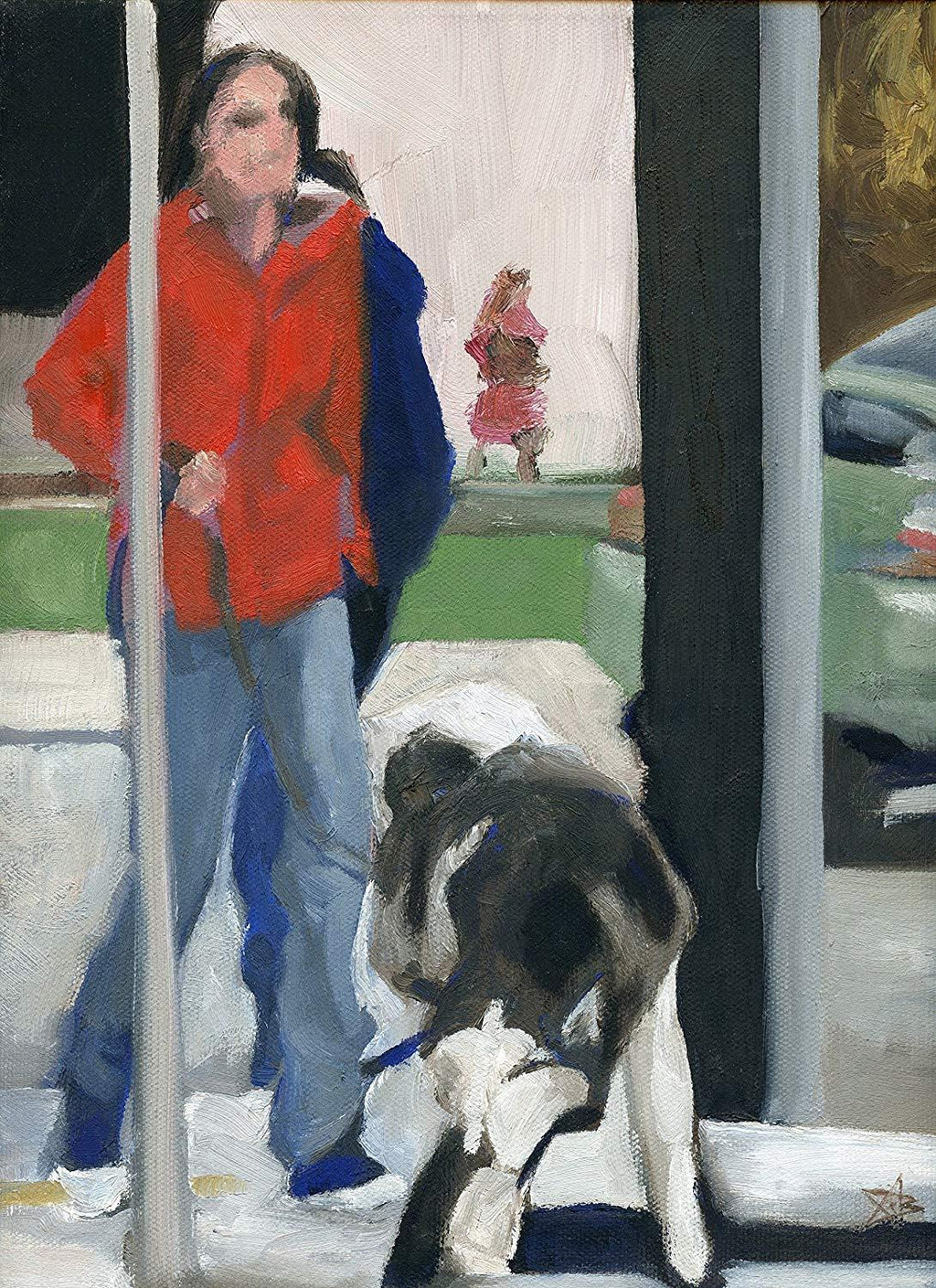 Red Coat and Dog