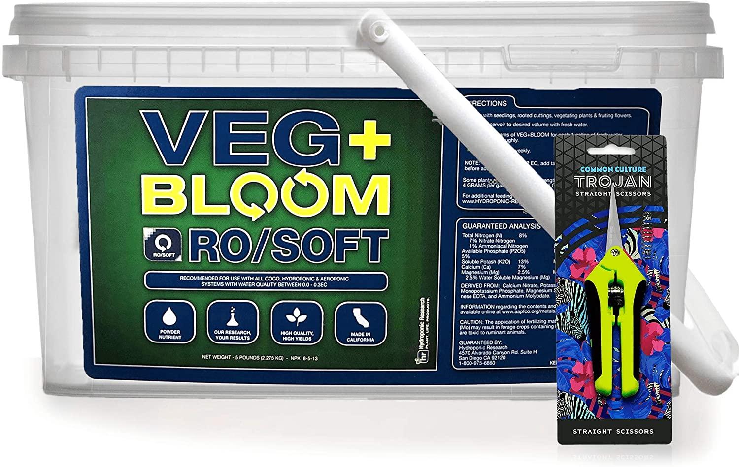 veg + bloom ro/soft base, 5lbs with common culture trimming scissors