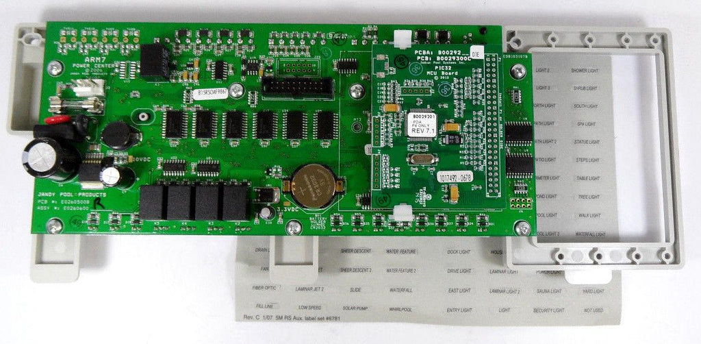 jandy zodiac r0586501 pcb aqualink pda-p4 pda rev 7.1 power center board w/ cpu