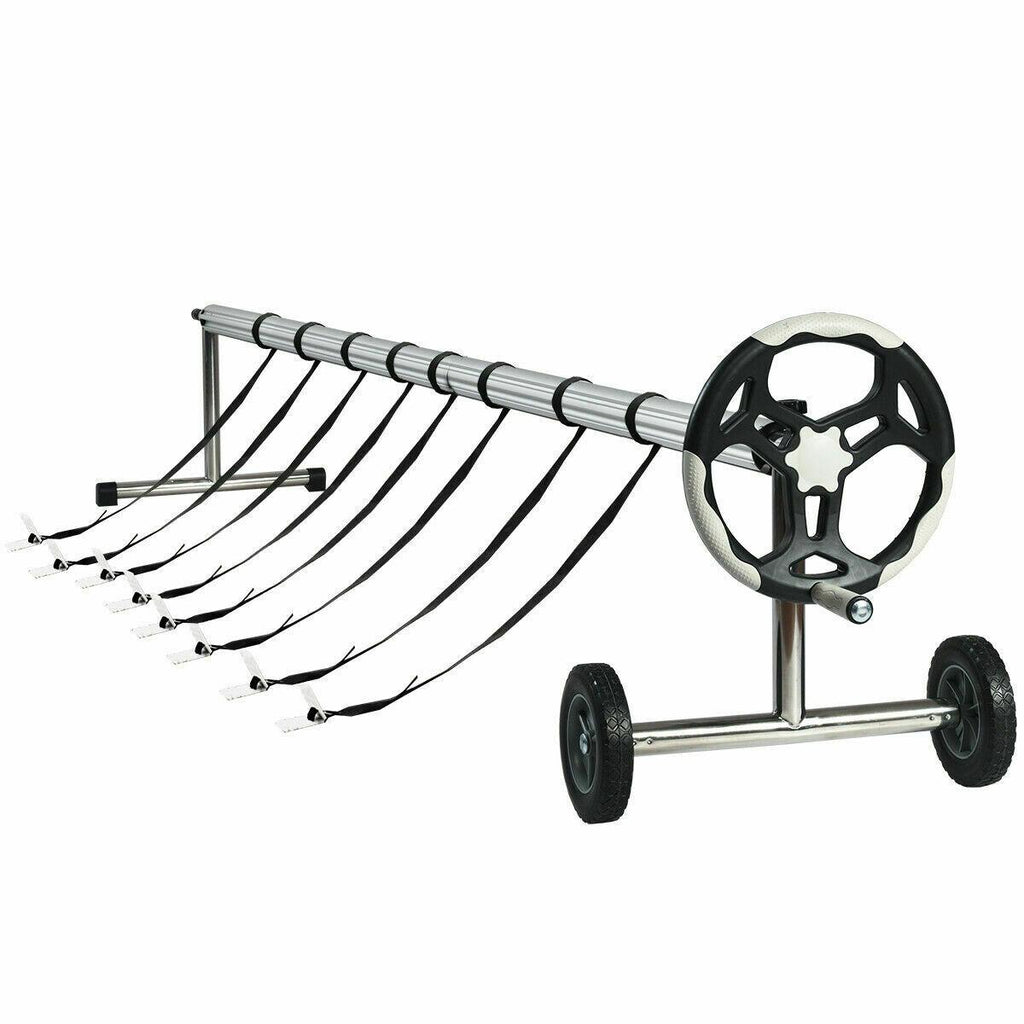 21 ft pool cover reel set aluminum in-ground swimming pool solar cover reel