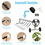 21 ft pool cover reel set aluminum in-ground swimming pool solar cover reel