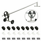 21 ft pool cover reel set aluminum in-ground swimming pool solar cover reel