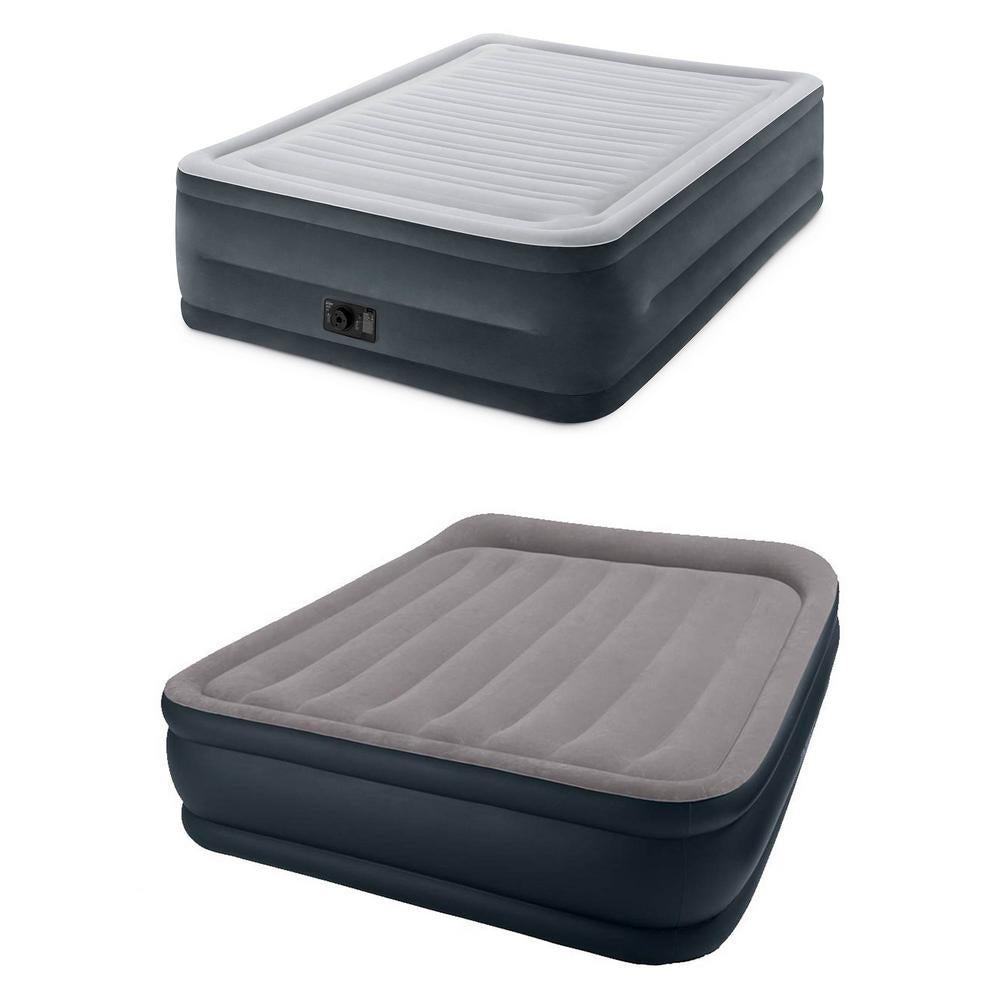 Queen Comfort Plush High Rise Airbed and Pillow Rest Airbed with -In Pump