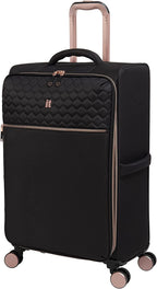 Divinity II 28" Softside Checked 8 Wheel Spinner, Black