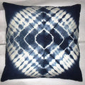 Bohemian Pillow Shams Outdoor Cushion Cover, (Size 16x16) Tie Dye Shibori Cushion Covers, Indigo Blue Pillow Covers, Decorative Cotton Throw, Shibori Sofa Pillow Cases (50)