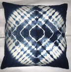 Bohemian Pillow Shams Outdoor Cushion Cover, (Size 16x16) Tie Dye Shibori Cushion Covers, Indigo Blue Pillow Covers, Decorative Cotton Throw, Shibori Sofa Pillow Cases (50)