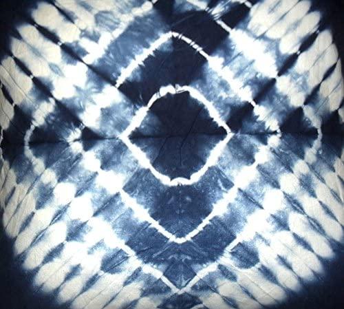 Bohemian Pillow Shams Outdoor Cushion Cover, (Size 16x16) Tie Dye Shibori Cushion Covers, Indigo Blue Pillow Covers, Decorative Cotton Throw, Shibori Sofa Pillow Cases (50)