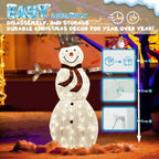 5 ft. Outdoor Lighted Snowman Christmas Yard Decorations with Warm LED Lights