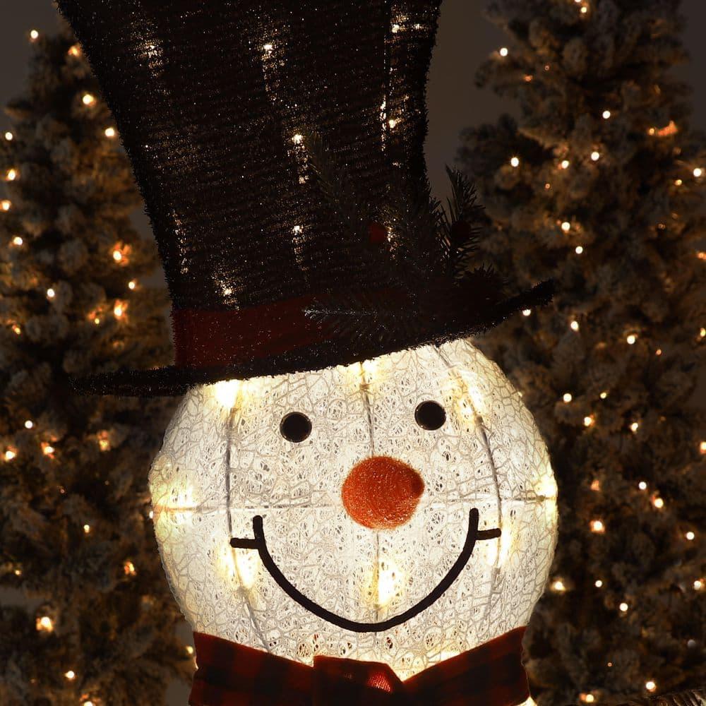 5 ft. Outdoor Lighted Snowman Christmas Yard Decorations with Warm LED Lights