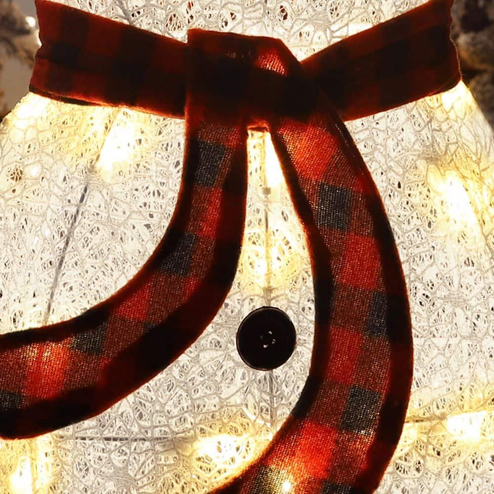 5 ft. Outdoor Lighted Snowman Christmas Yard Decorations with Warm LED Lights
