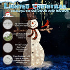 5 ft. Outdoor Lighted Snowman Christmas Yard Decorations with Warm LED Lights