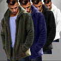 Men winter plush warm casual coat hoodies