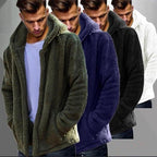 Men winter plush warm casual coat hoodies