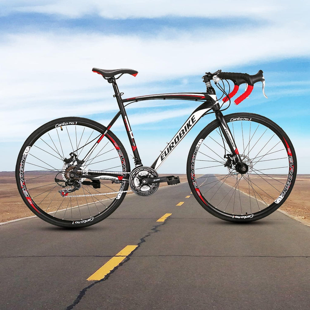 Eurobike 21 Speed Shifting System Road Bike 49/54/56 cm Frame 700C Wheel Adult Road Bicycle