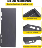 vevor skid steer mount plate thick skid steer attachment plate steel quick attachment loader plate with 3 additional welding rods easy to weld or bolt to different accessories (5/16")