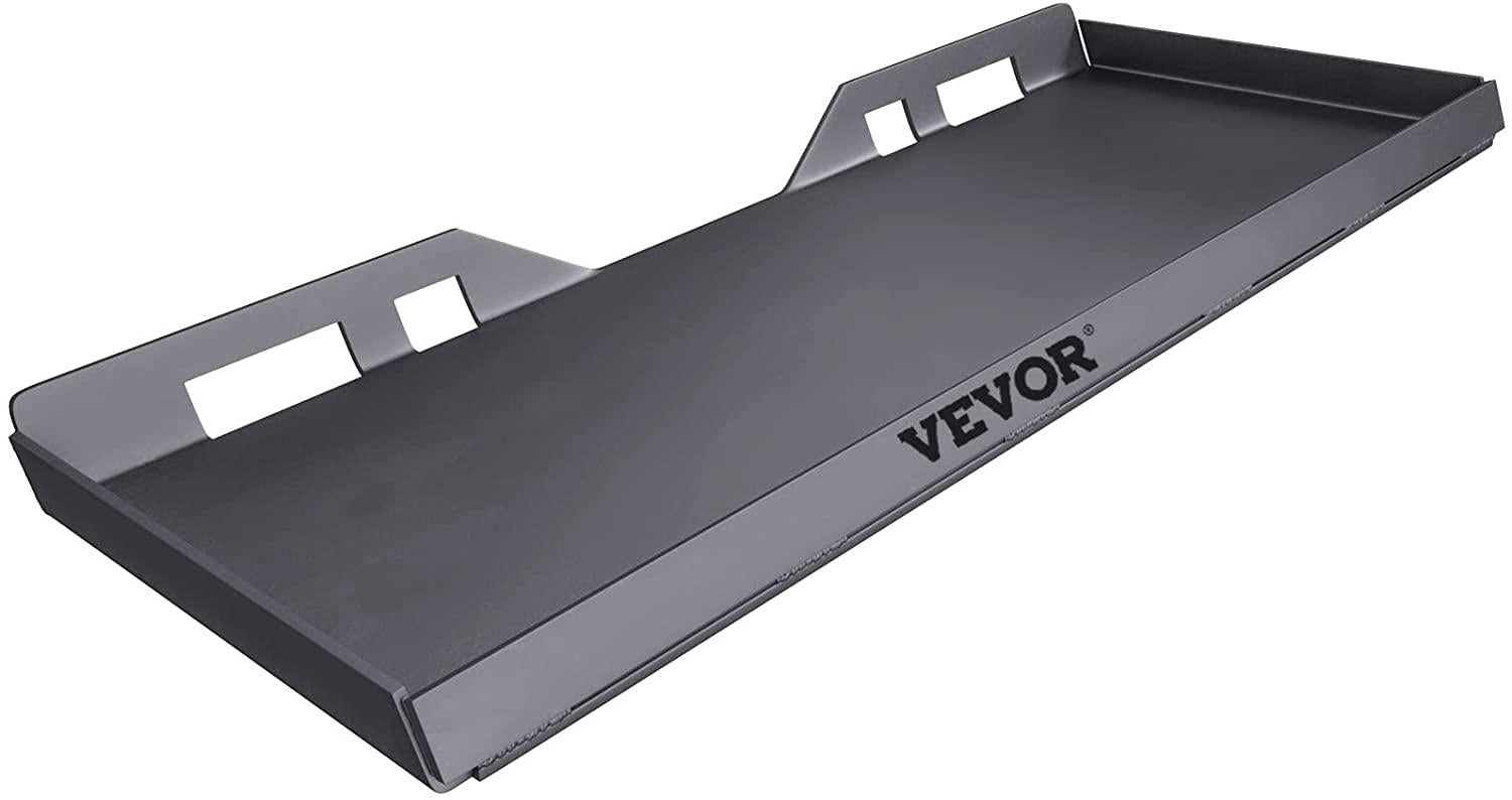 vevor skid steer mount plate thick skid steer attachment plate steel quick attachment loader plate with 3 additional welding rods easy to weld or bolt to different accessories (5/16")