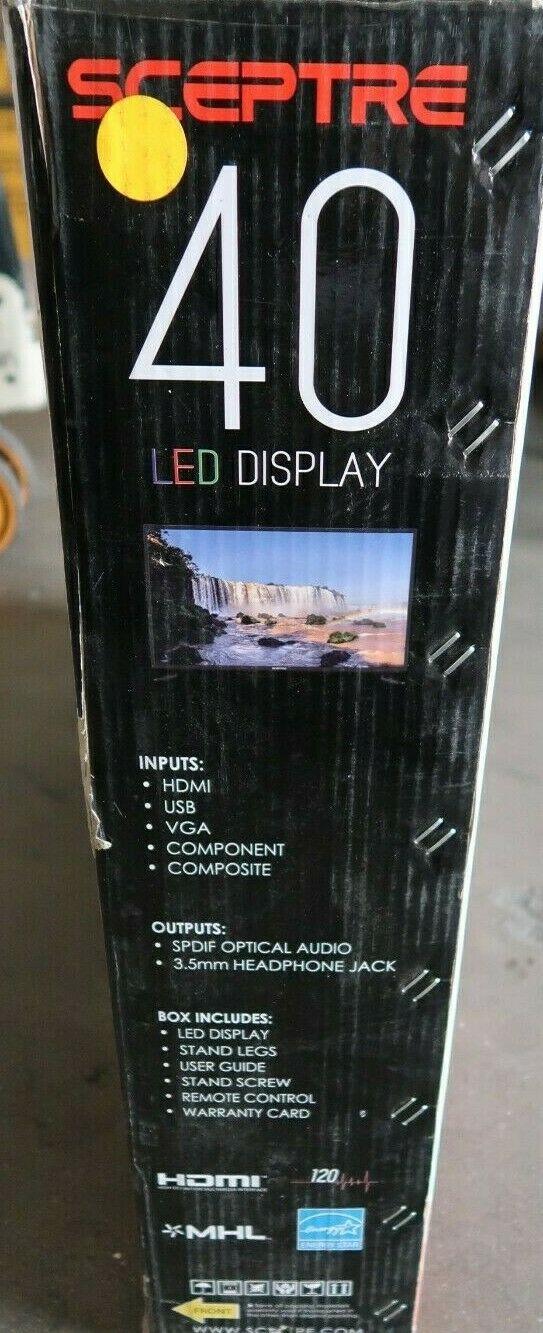 sceptre 40 class fhd 1080p led tv, model: x405bv-fsr