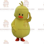 Plump chick BIGGYMONKEYmascot costume, bird costume, big yellow bird