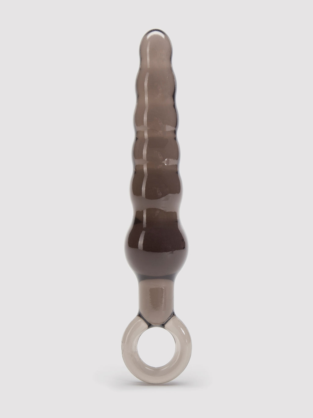 BASICS Beaded Anal Prober with Finger Loop 5.25 Inch, Black