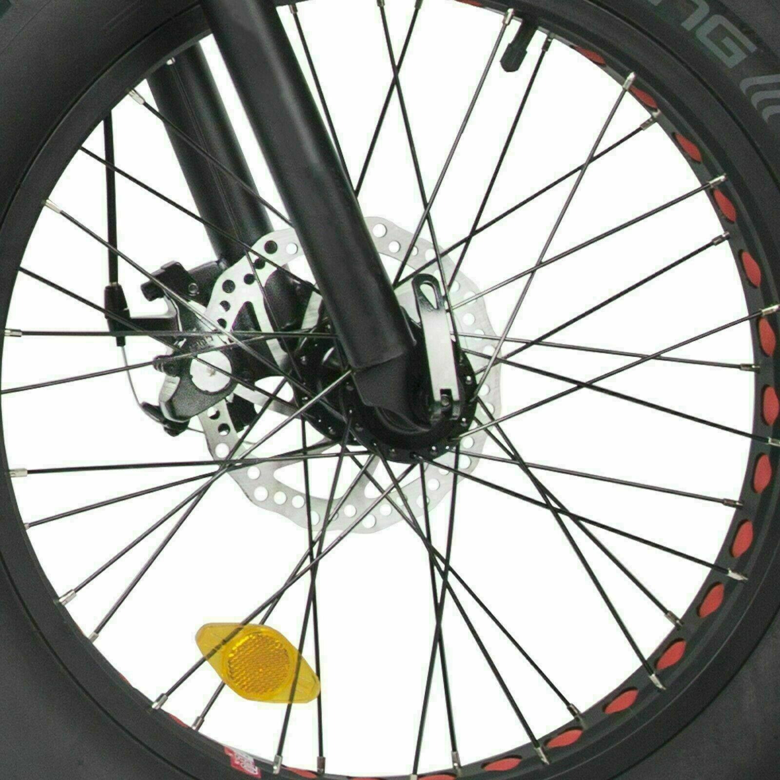 Black Folding Electric Fat Tire Bike Beach Bicycle City Ebike 20" 48V 500W