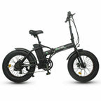 Black Folding Electric Fat Tire Bike Beach Bicycle City Ebike 20" 48V 500W