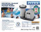 intex krystal clear cartridge filter pump for above ground pools 1500 gph pu...