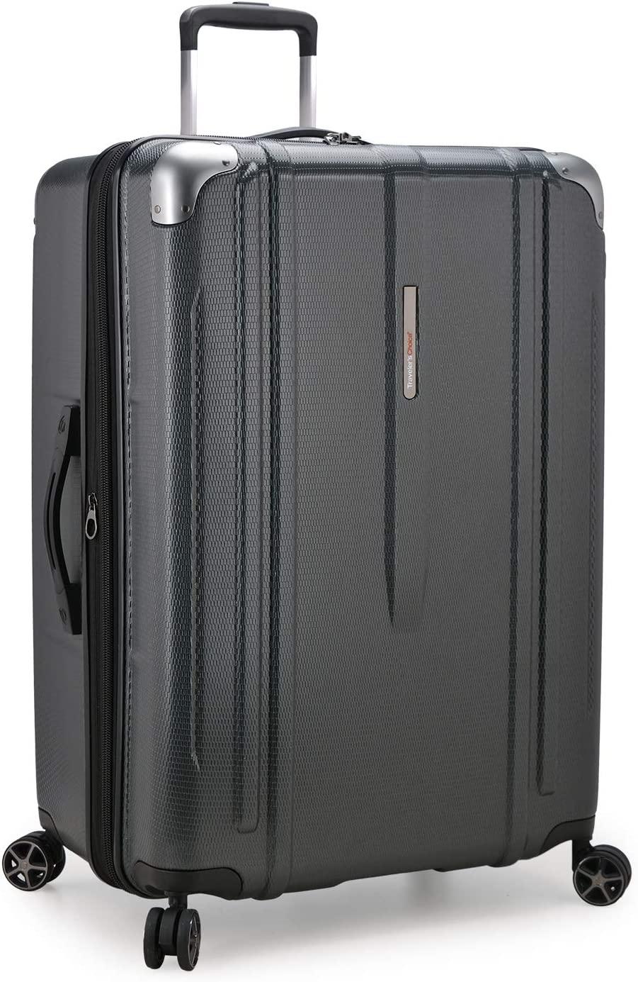 London II Hardside Expandable Spinner Luggage, Gray, Checked-Large 29-Inch