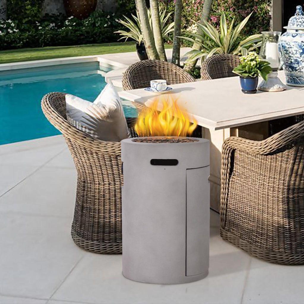 25'' Ore Powder 30,000BTU Adjustable Flame Propane Gas Fire Table with Waterproof Cover