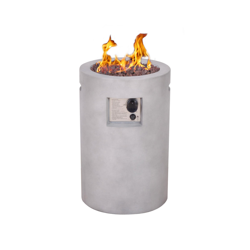 25'' Ore Powder 30,000BTU Adjustable Flame Propane Gas Fire Table with Waterproof Cover