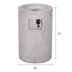 25'' Ore Powder 30,000BTU Adjustable Flame Propane Gas Fire Table with Waterproof Cover