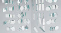Club Pack of 12 Silver Multi Shaped Mirror Christmas Garlands 9'