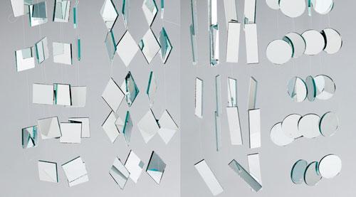 Club Pack of 12 Silver Multi Shaped Mirror Christmas Garlands 9'