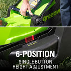 Greenworks 40V 17-Inch Cordless Lawn Mower, 4Ah Battery and Charger, MO40B411