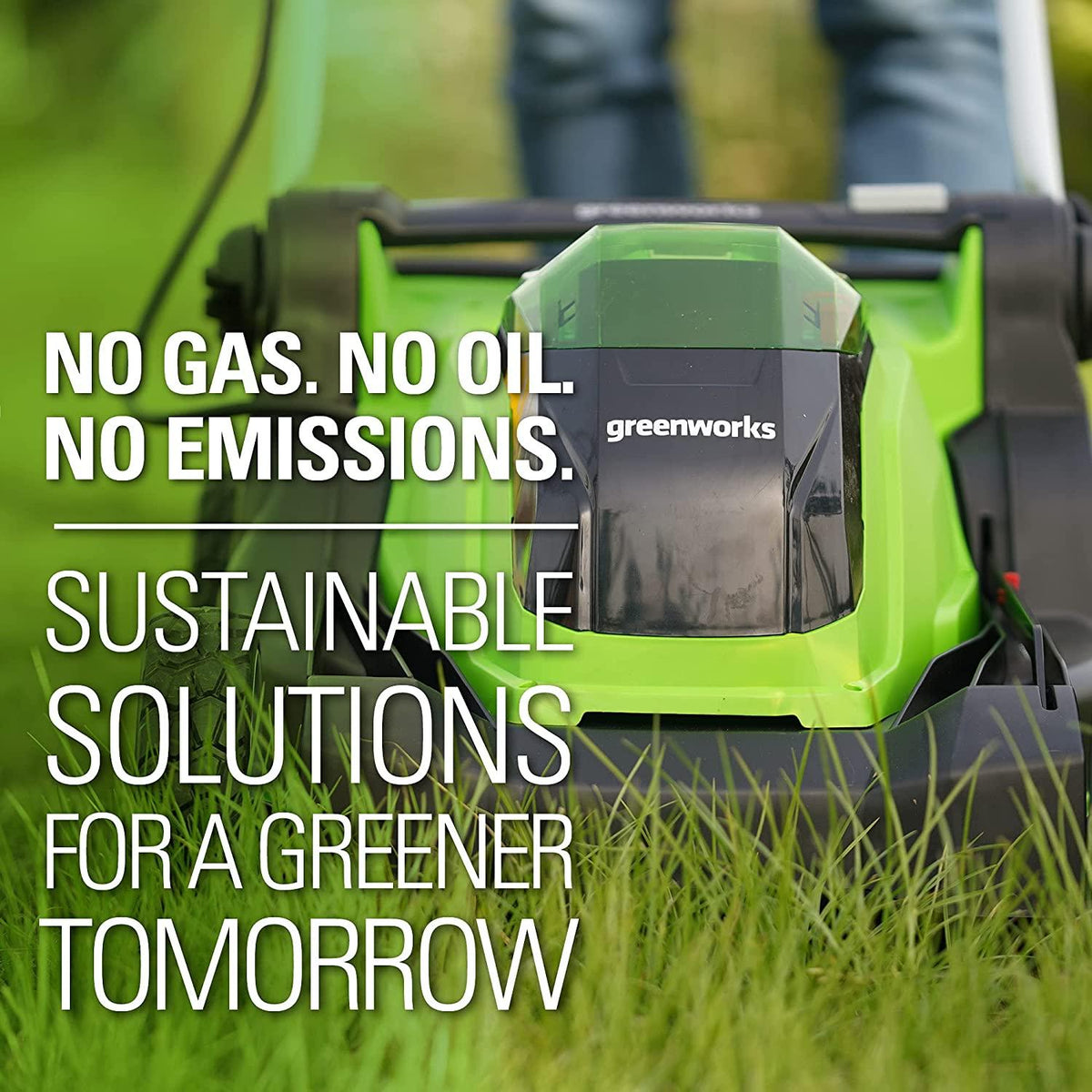 Greenworks 40V 17-Inch Cordless Lawn Mower, 4Ah Battery and Charger, MO40B411