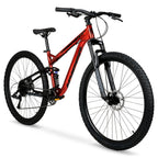 Hyper Bicycles Men's 29" Explorer  Dual Suspension Mountain Bike, Red