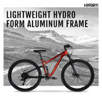 Hyper Bicycles Men's 29" Explorer  Dual Suspension Mountain Bike, Red